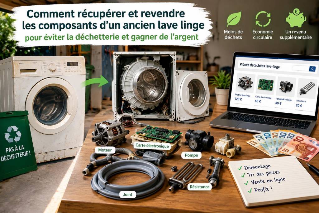 Comment récupérer et revendre les composants d’un ancien lave-linge pour éviter la déchetterie et gagner de l’argent