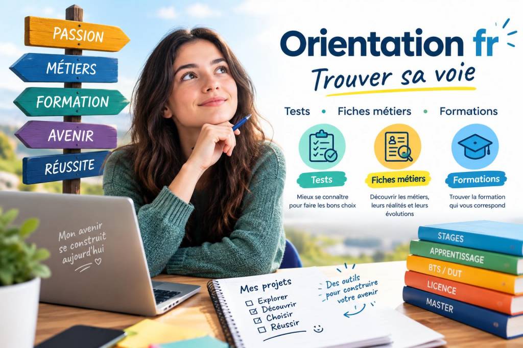 Orientation fr : trouver sa voie, tests, fiches métiers et formations