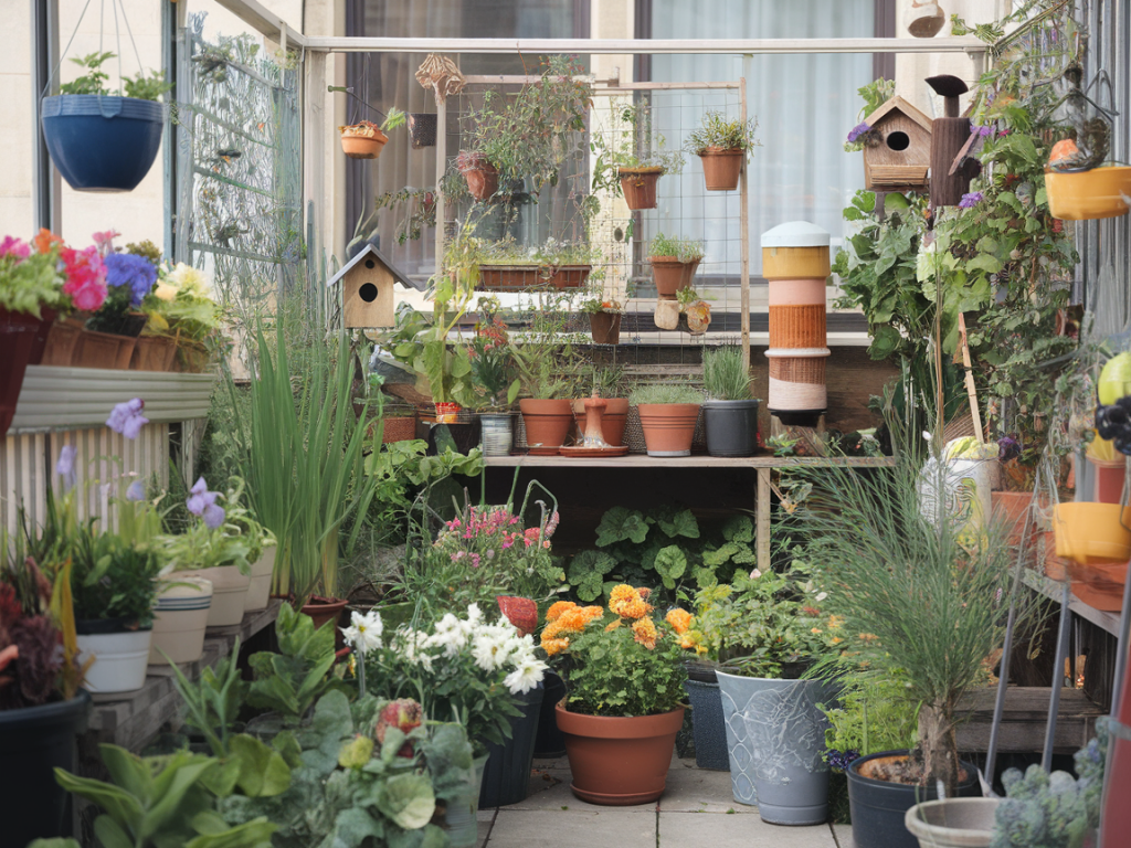 Comment créer un potager-forêt sur un balcon de 4 m² pour attirer abeilles et oiseaux