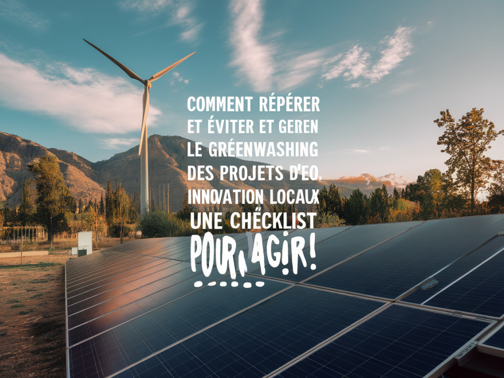 Comment repérer et éviter le greenwashing des projets d'éco-innovation locaux : une checklist pratique pour agir