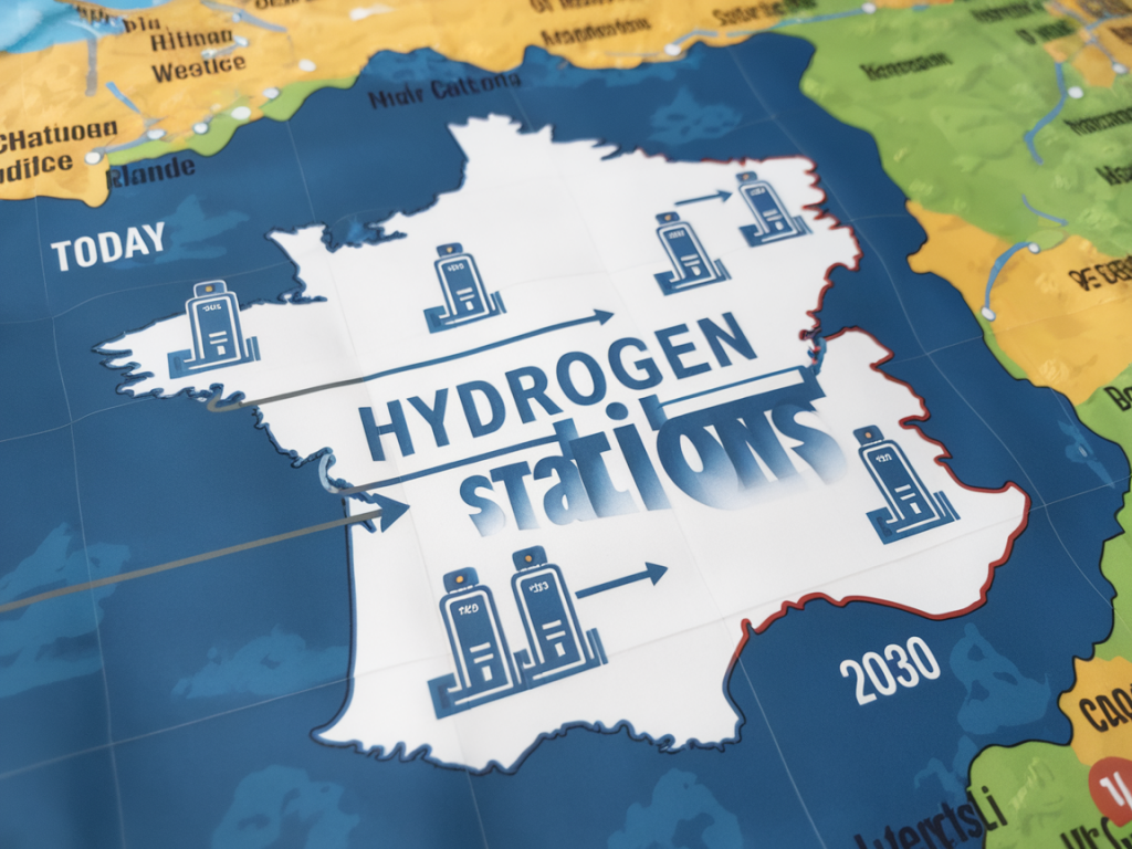 Carte des stations hydrogène en France:où aujourd'hui et ouvertures2030