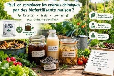 Peut-on remplacer les engrais chimiques par des biofertilisants maison ? recettes, tests et limites pour potagers familiaux